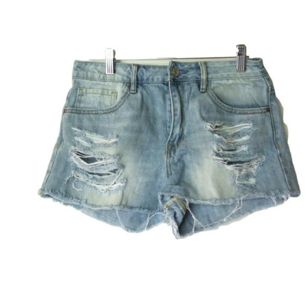 Pacsun High Rise Distressed Denim Shorts 26